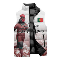 Personalized Portugal Football Selecao das Quinas Sleeveless Puffer Jacket Rooster Mascot Patriotic Ornate