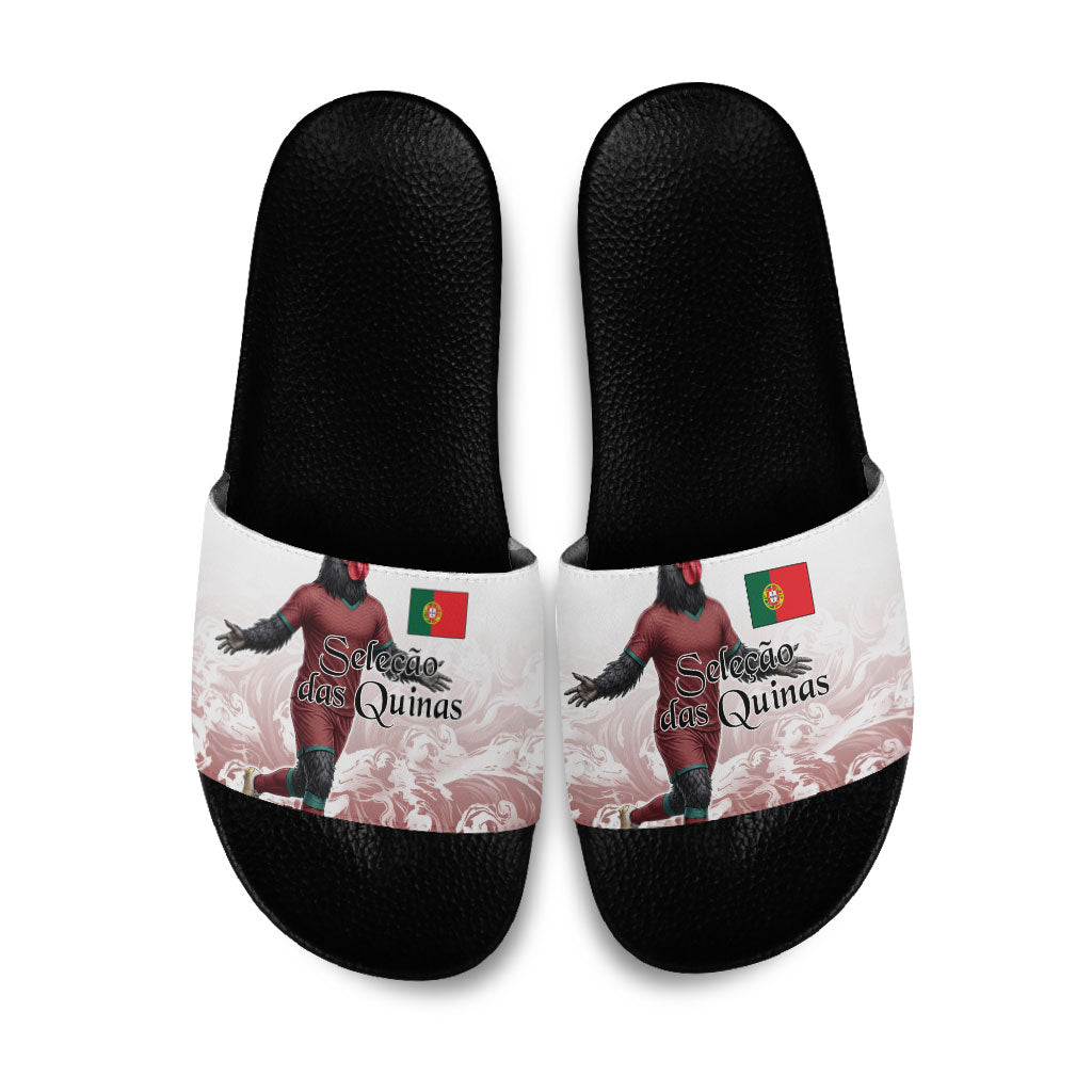 Portugal Football Selecao das Quinas Slide Sandals Rooster Mascot Patriotic Ornate