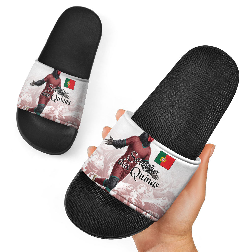 Portugal Football Selecao das Quinas Slide Sandals Rooster Mascot Patriotic Ornate