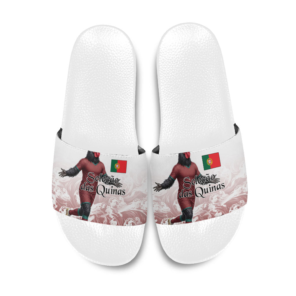 Portugal Football Selecao das Quinas Slide Sandals Rooster Mascot Patriotic Ornate