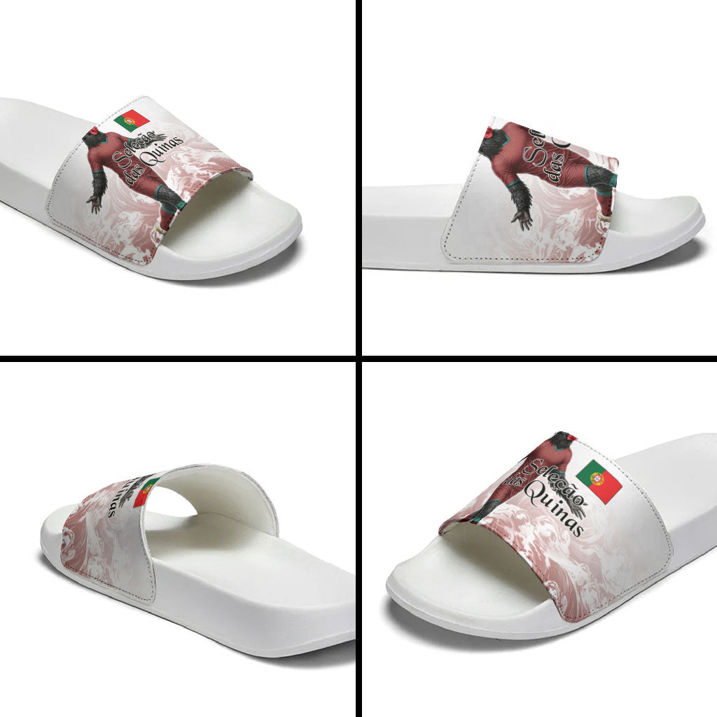 Portugal Football Selecao das Quinas Slide Sandals Rooster Mascot Patriotic Ornate