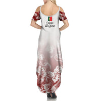Portugal Football Selecao das Quinas Summer Maxi Dress Rooster Mascot Patriotic Ornate