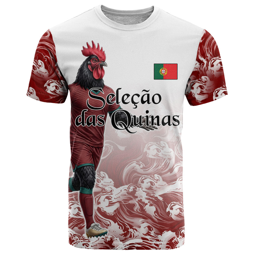 Personalized Portugal Football Selecao das Quinas T Shirt Rooster Mascot Patriotic Ornate