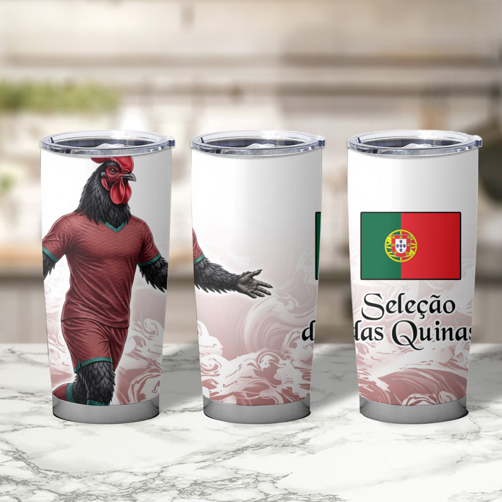 Portugal Football Selecao das Quinas Tumbler Cup Rooster Mascot Patriotic Ornate