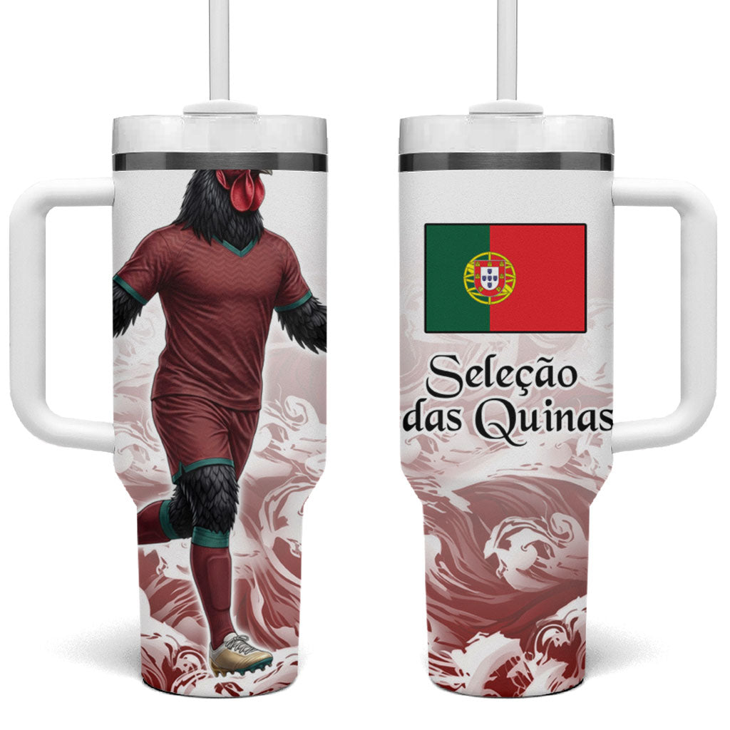 Portugal Football Selecao das Quinas Tumbler With Handle Rooster Mascot Patriotic Ornate