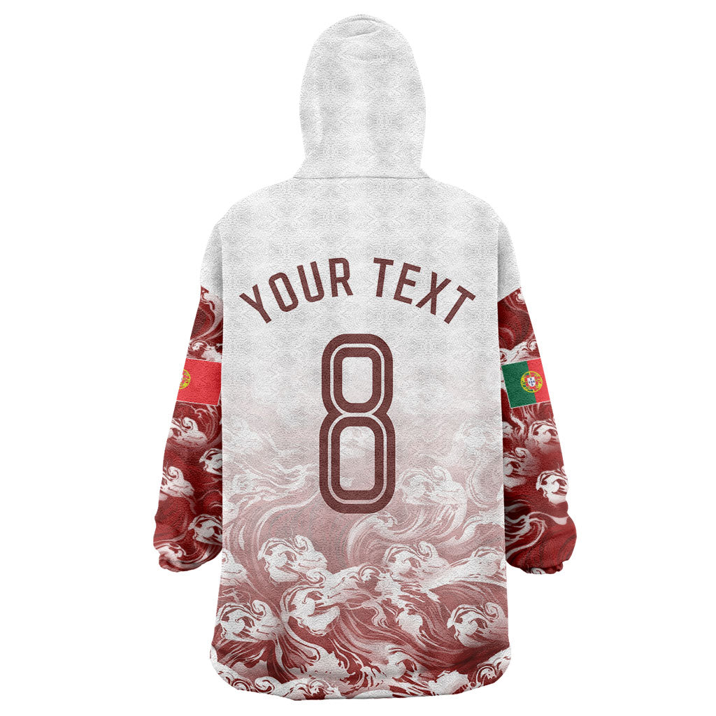 Personalized Portugal Football Selecao das Quinas Wearable Blanket Hoodie Rooster Mascot Patriotic Ornate