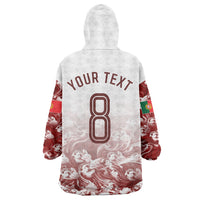 Personalized Portugal Football Selecao das Quinas Wearable Blanket Hoodie Rooster Mascot Patriotic Ornate