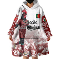 Personalized Portugal Football Selecao das Quinas Wearable Blanket Hoodie Rooster Mascot Patriotic Ornate