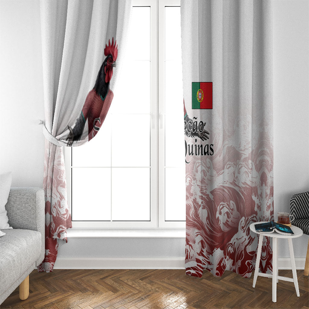 Portugal Football Selecao das Quinas Window Curtain Rooster Mascot Patriotic Ornate
