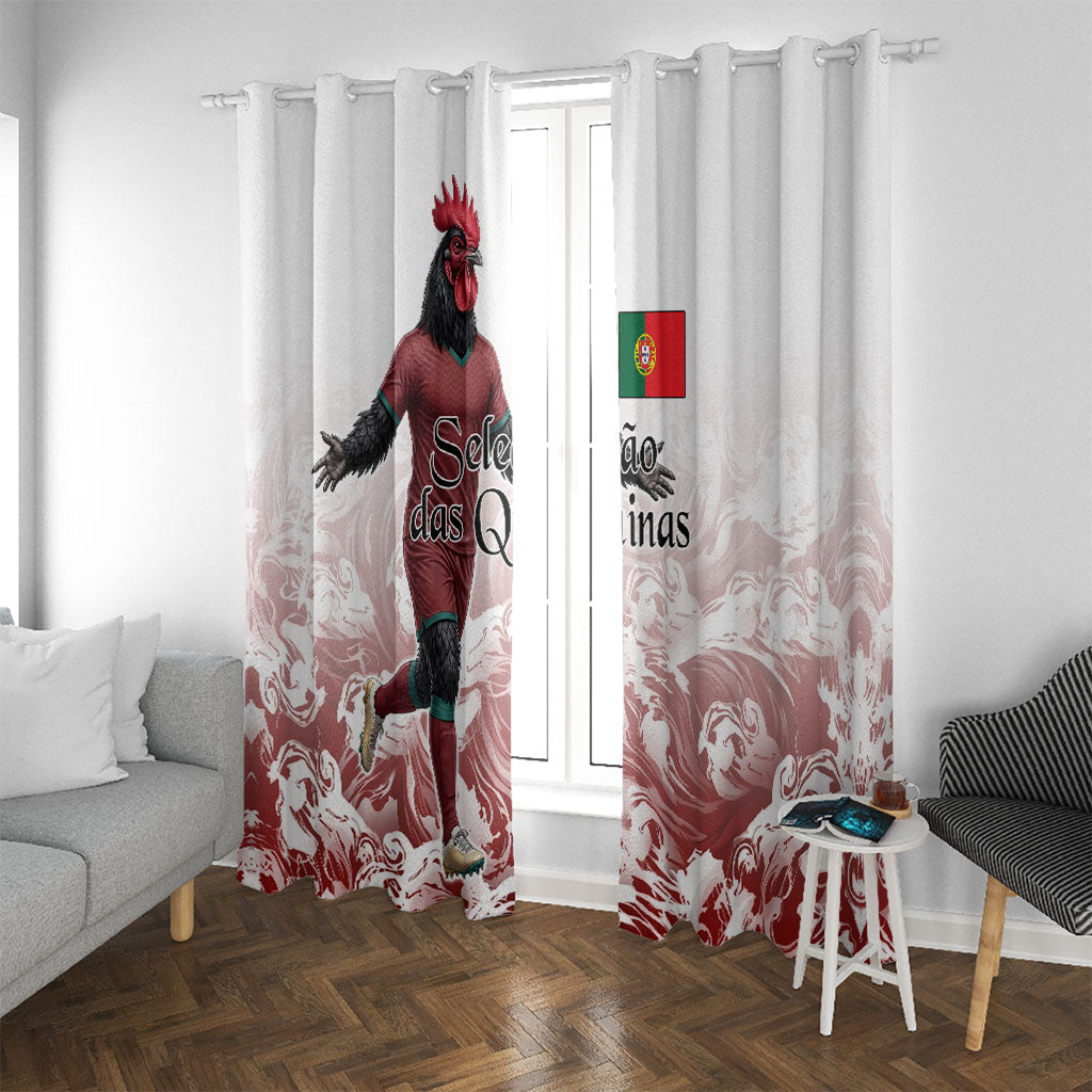 Portugal Football Selecao das Quinas Window Curtain Rooster Mascot Patriotic Ornate
