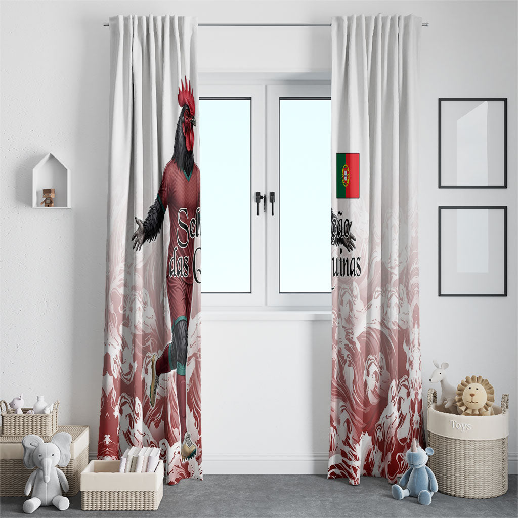 Portugal Football Selecao das Quinas Window Curtain Rooster Mascot Patriotic Ornate
