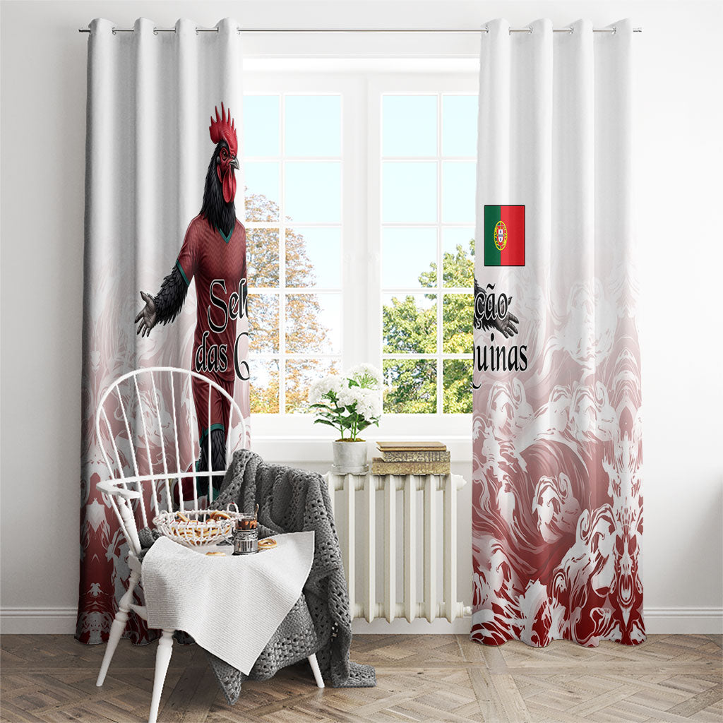 Portugal Football Selecao das Quinas Window Curtain Rooster Mascot Patriotic Ornate