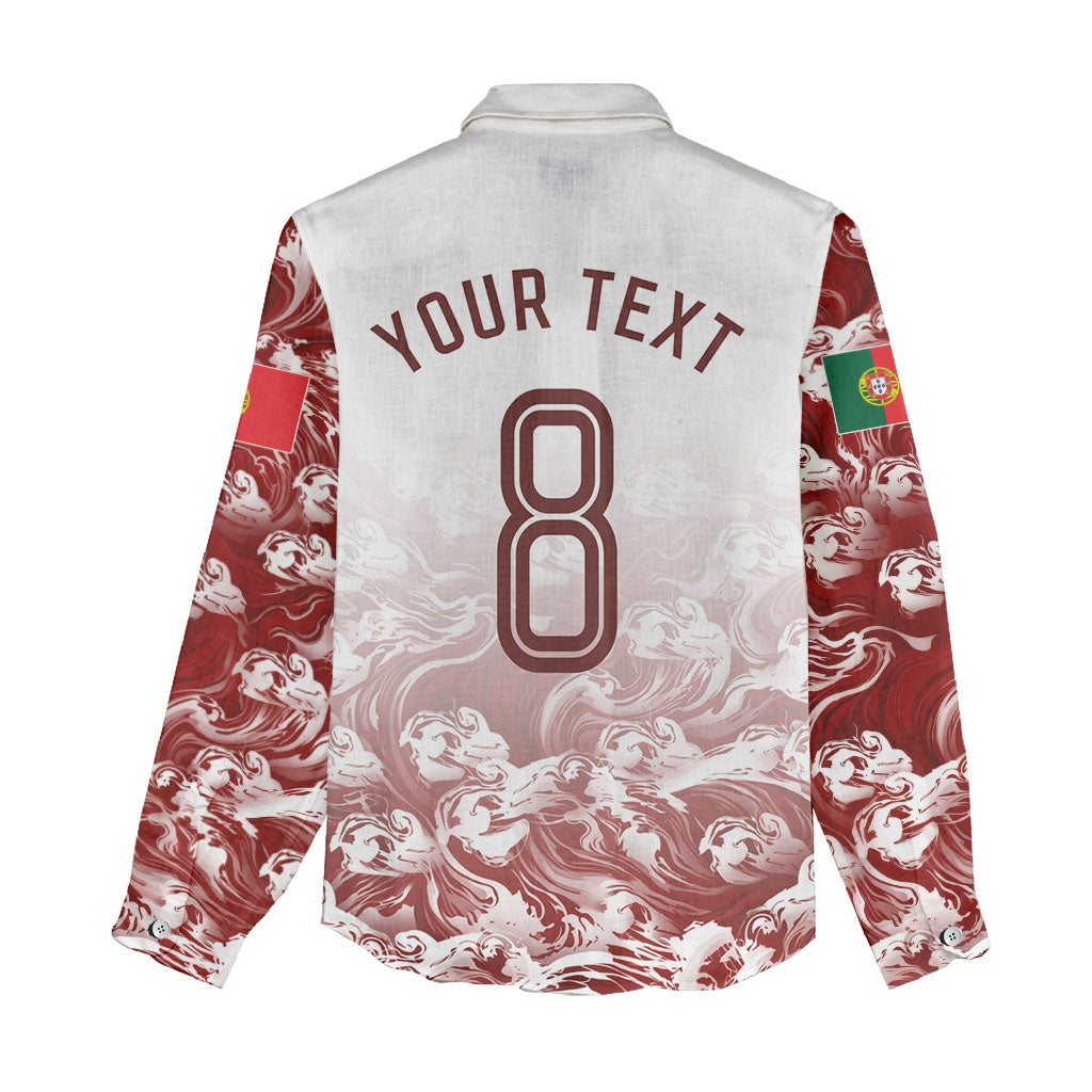 Personalized Portugal Football Selecao das Quinas Women Casual Shirt Rooster Mascot Patriotic Ornate