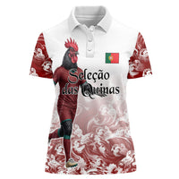 Personalized Portugal Football Selecao das Quinas Women Polo Shirt Rooster Mascot Patriotic Ornate