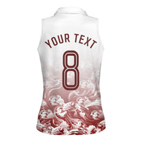 Personalized Portugal Football Selecao das Quinas Women Sleeveless Polo Shirt Rooster Mascot Patriotic Ornate