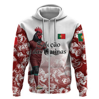 Personalized Portugal Football Selecao das Quinas Zip Hoodie Rooster Mascot Patriotic Ornate