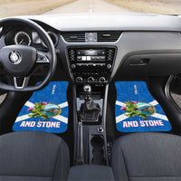 Scotland Car Mats with Blue Saltire Flag with Thistle Flowers Highland Landscape and Land of Thistle and Stone - Wonder Print Shop