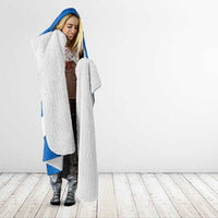 Scotland Hooded Blanket with Blue Saltire Flag with Thistle Flowers Highland Landscape and Land of Thistle and Stone - Wonder Print Shop
