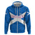 Scotland Hoodie with Blue Saltire Flag with Thistle Flowers Highland Landscape and Land of Thistle and Stone - Wonder Print Shop