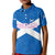 Scotland Kid Polo Shirt with Blue Saltire Flag with Thistle Flowers Highland Landscape and Land of Thistle and Stone - Wonder Print Shop