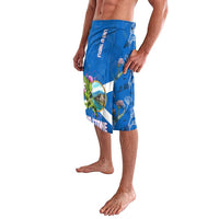 Scotland Lavalava with Blue Saltire Flag with Thistle Flowers Highland Landscape and Land of Thistle and Stone - Wonder Print Shop