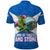Scotland Polo Shirt with Blue Saltire Flag with Thistle Flowers Highland Landscape and Land of Thistle and Stone - Wonder Print Shop