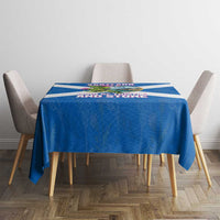 Scotland Tablecloth with Blue Saltire Flag with Thistle Flowers Highland Landscape and Land of Thistle and Stone - Wonder Print Shop