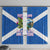 Scotland Window Curtain with Blue Saltire Flag with Thistle Flowers Highland Landscape and Land of Thistle and Stone - Wonder Print Shop