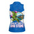 Scotland Women Sleeveless Polo Shirt with Blue Saltire Flag with Thistle Flowers Highland Landscape and Land of Thistle and Stone - Wonder Print Shop