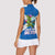 Scotland Women Sleeveless Polo Shirt with Blue Saltire Flag with Thistle Flowers Highland Landscape and Land of Thistle and Stone - Wonder Print Shop