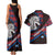Scotland Couples Matching Tank Maxi Dress and Hawaiian Shirt with Red Blue Tartan Pattern with Unicorn Illustration Saltire Flag and Where Tartan Meets Myth Quote Design - Wonder Print Shop