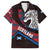 Scotland Family Matching Off Shoulder Short Dress and Hawaiian Shirt with Red Blue Tartan Pattern with Unicorn Illustration Saltire Flag and Where Tartan Meets Myth Quote Design - Wonder Print Shop