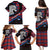 Scotland Family Matching Puletasi and Hawaiian Shirt with Red Blue Tartan Pattern with Unicorn Illustration Saltire Flag and Where Tartan Meets Myth Quote Design - Wonder Print Shop