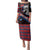 Scotland Family Matching Puletasi and Hawaiian Shirt with Red Blue Tartan Pattern with Unicorn Illustration Saltire Flag and Where Tartan Meets Myth Quote Design - Wonder Print Shop