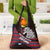 Scotland Grocery Bag with Red Blue Tartan Pattern with Unicorn Illustration Saltire Flag and Where Tartan Meets Myth Quote Design - Wonder Print Shop