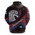 Scotland Hoodie with Red Blue Tartan Pattern with Unicorn Illustration Saltire Flag and Where Tartan Meets Myth Quote Design - Wonder Print Shop
