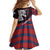 Scotland Kid Short Sleeve Dress with Red Blue Tartan Pattern with Unicorn Illustration Saltire Flag and Where Tartan Meets Myth Quote Design - Wonder Print Shop