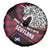 Scotland Spare Tire Cover with Red Blue Tartan Pattern with Unicorn Illustration Saltire Flag and Where Tartan Meets Myth Quote Design - Wonder Print Shop