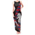 Scotland Tank Maxi Dress with Red Blue Tartan Pattern with Unicorn Illustration Saltire Flag and Where Tartan Meets Myth Quote Design - Wonder Print Shop