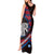 Scotland Tank Maxi Dress with Red Blue Tartan Pattern with Unicorn Illustration Saltire Flag and Where Tartan Meets Myth Quote Design - Wonder Print Shop