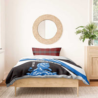 Scotland Lion Bedding Set with Blue and White Saltire and Tartan Pattern - Wonder Print Shop