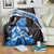 Scotland Lion Blanket with Blue and White Saltire and Tartan Pattern - Wonder Print Shop