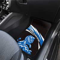 Scotland Lion Car Mats with Blue and White Saltire and Tartan Pattern - Wonder Print Shop