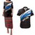 Scotland Lion Couples Matching Puletasi and Hawaiian Shirt with Blue and White Saltire and Tartan Pattern - Wonder Print Shop