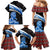 Scotland Lion Family Matching Mermaid Dress and Hawaiian Shirt with Blue and White Saltire and Tartan Pattern - Wonder Print Shop