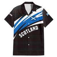 Scotland Lion Family Matching Mermaid Dress and Hawaiian Shirt with Blue and White Saltire and Tartan Pattern - Wonder Print Shop