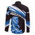 Scotland Lion Family Matching Off The Shoulder Long Sleeve Dress and Hawaiian Shirt with Blue and White Saltire and Tartan Pattern - Wonder Print Shop