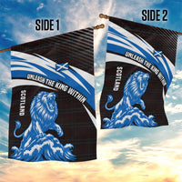 Scotland Lion Garden Flag with Blue and White Saltire and Tartan Pattern - Wonder Print Shop