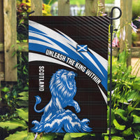 Scotland Lion Garden Flag with Blue and White Saltire and Tartan Pattern - Wonder Print Shop