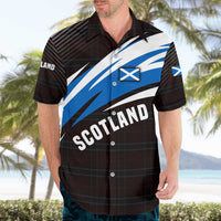 Scotland Lion Hawaiian Shirt with Blue and White Saltire and Tartan Pattern - Wonder Print Shop